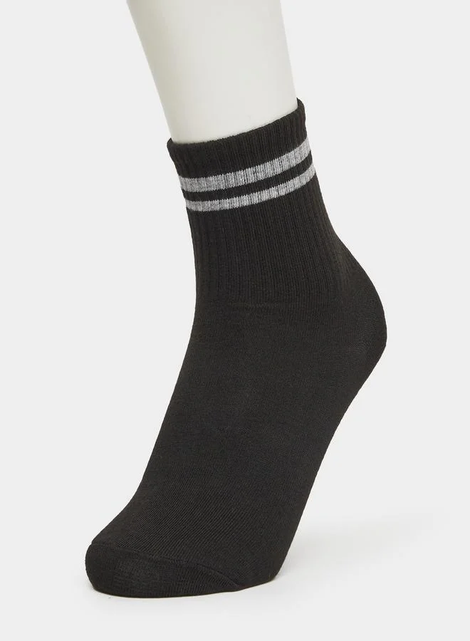Styli Pack of 5 - Striped Detail Crew Socks