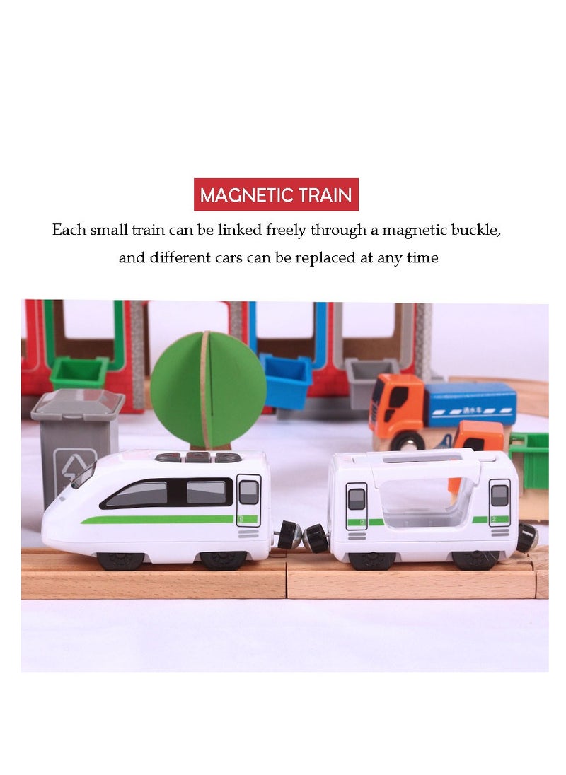Factory Price Wooden Freestyle Imperial Train Set 130 Pcs  - Image 2