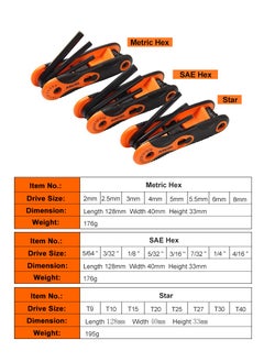 KSEIBI Folding Star Key Wrench Set 8-In-1 with Progrip Handle, Folding Torx Wrench Set Sizes T-9 to T-40, Chrome Vanadium Steel, for Bicycle and Automotive Repair, Basic Home Repair and General Applications  - Image 4