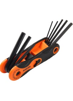 KSEIBI Folding Star Key Wrench Set 8-In-1 with Progrip Handle, Folding Torx Wrench Set Sizes T-9 to T-40, Chrome Vanadium Steel, for Bicycle and Automotive Repair, Basic Home Repair and General Applications  - Image 1