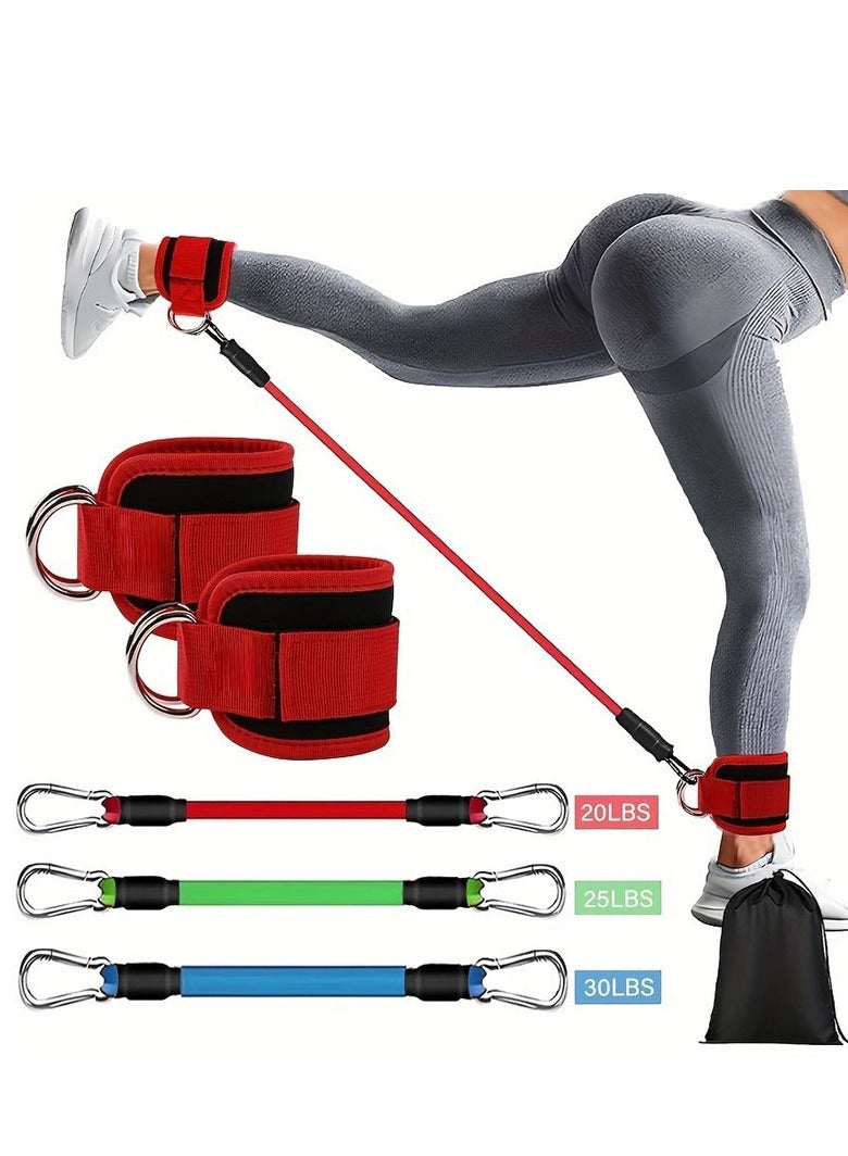 Generic 6-piece set ankle buckle fitness tension belt ankle buckle leg strength training hip lift beautiful legs resistance anklet  - Image 1