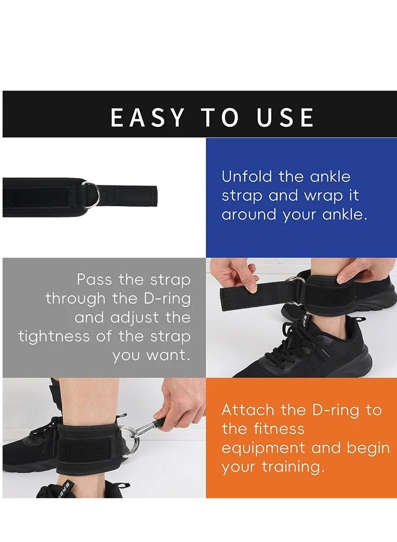 Generic 6-piece set ankle buckle fitness tension belt ankle buckle leg strength training hip lift beautiful legs resistance anklet  - Image 2