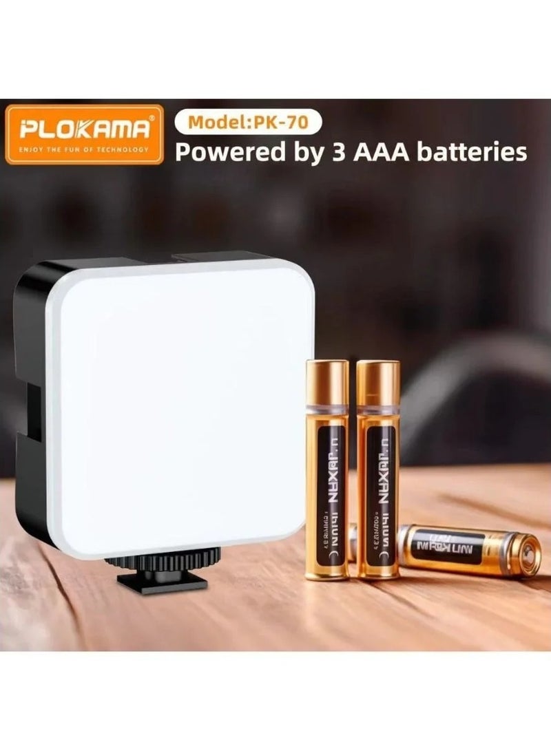 PLOKAMA PK-70 LED Video Ring Light – Battery Included -Powered Soft Fill Light, 49 LEDs, for Camera & Smartphone - Image 2