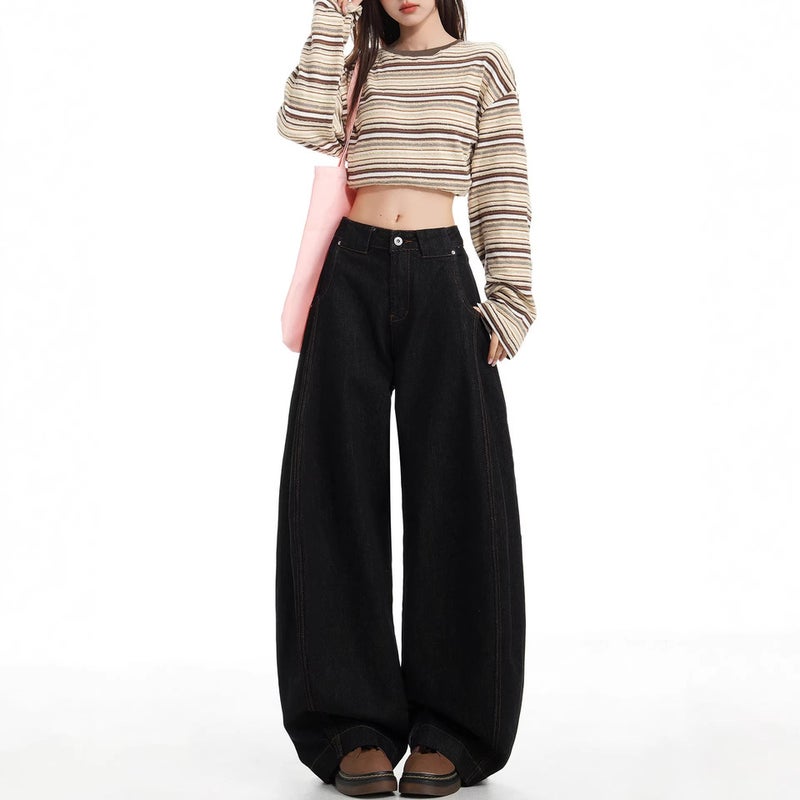 Unisex Classic Denim Jeans Loose Fit Daily Outdoor Wear - Image 2