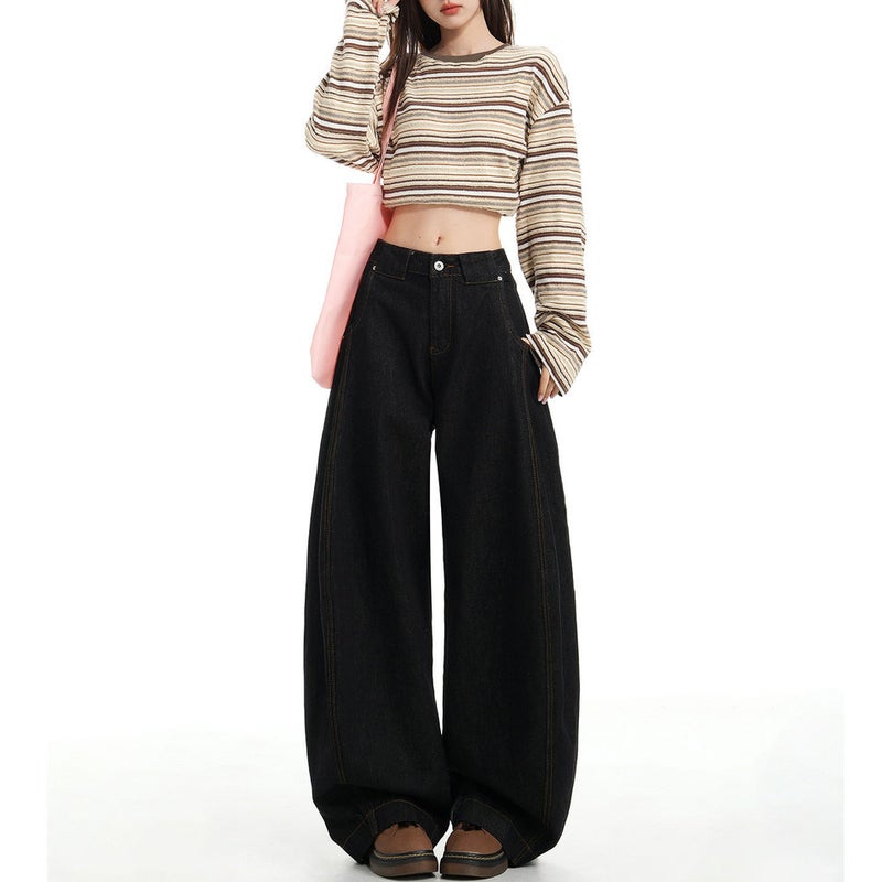 Unisex Classic Denim Jeans Loose Fit Daily Outdoor Wear - Image 1