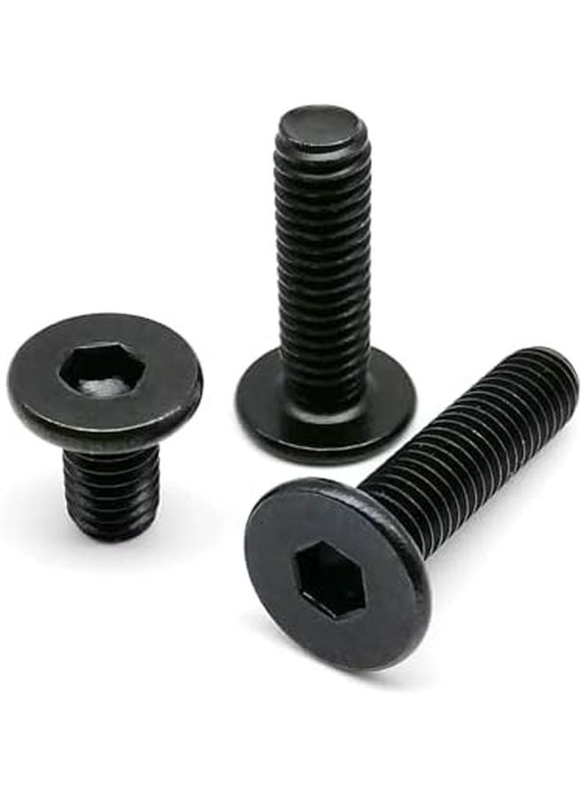 M2 50pcs Black 304 Stainless Steel Flat Head Socket Cap Machine Screws 20mm - Image 5