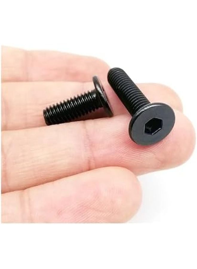 M2 50pcs Black 304 Stainless Steel Flat Head Socket Cap Machine Screws 20mm - Image 4