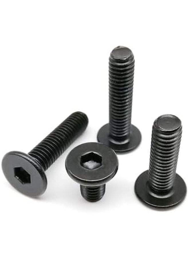 M2 50pcs Black 304 Stainless Steel Flat Head Socket Cap Machine Screws 20mm - Image 3