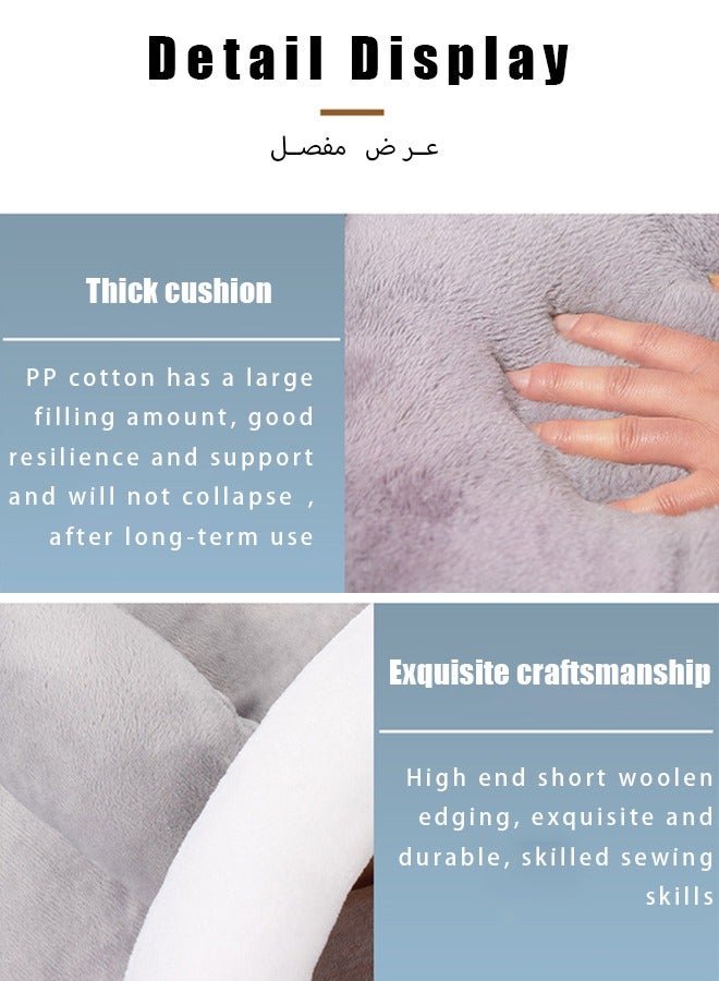 Cat House，Cat Resting Bed with Removable Mat ,pet house,Pet Bed Indoor Pet Bed Cat Bed Semi Enclosed Cat Hole Bed Cat Supplies ， Equipped with Washable and Removable Mat Cat tent Animal bed(Grey) - Image 3