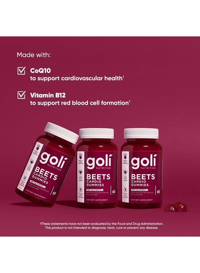 Goli مكمل غذائي، علكة الشمندر للقلب - 60 قطعة - خلاصة إنزيم كيو 10 وجذر الشمندر - خالية من الجلوتين، نباتية، غير معدلة وراثيًا، وخالية من الجيلاتين. غذاء خارق رائع من الطبيعة. - Image 5