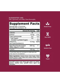Goli Nutritional Supplement, Beets Cardio Gummy - 60 Count - CoQ10 & Beet Root Extract - Gluten-Free, Vegan, Non-GMO, and Gelatin-Free. Nature's Great Superfood.  - Image 3