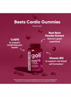 Goli Nutritional Supplement, Beets Cardio Gummy - 60 Count - CoQ10 & Beet Root Extract - Gluten-Free, Vegan, Non-GMO, and Gelatin-Free. Nature's Great Superfood.  - Image 2