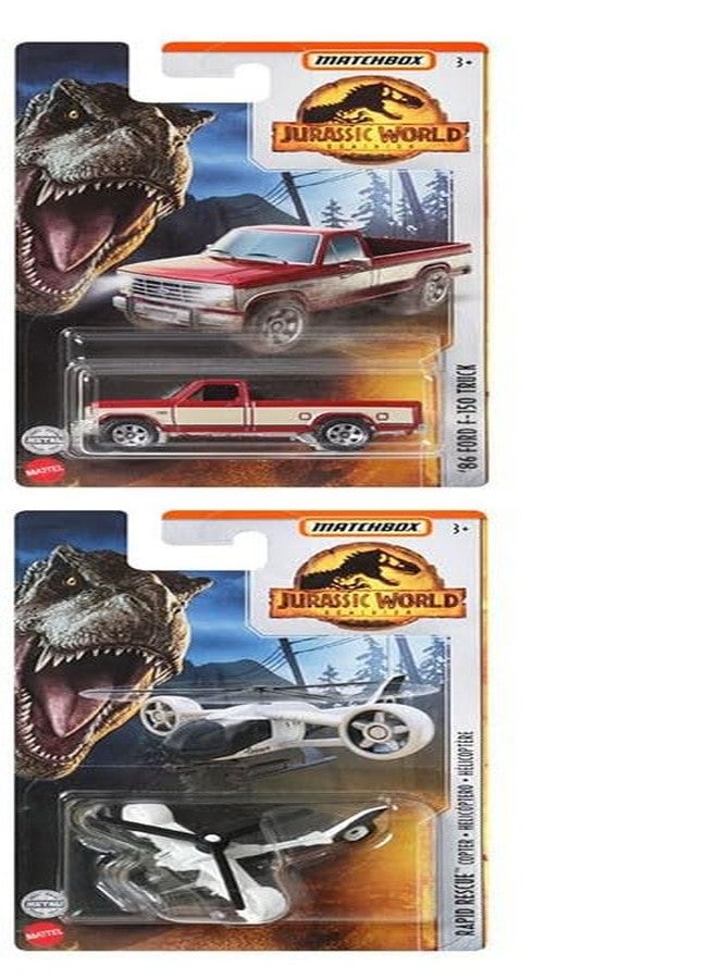 Matchbox Jurassic World Dominion 2022 Complete Bundle of 6 Diecast Vehicles from FMW90-956P Release Bundle - Image 2