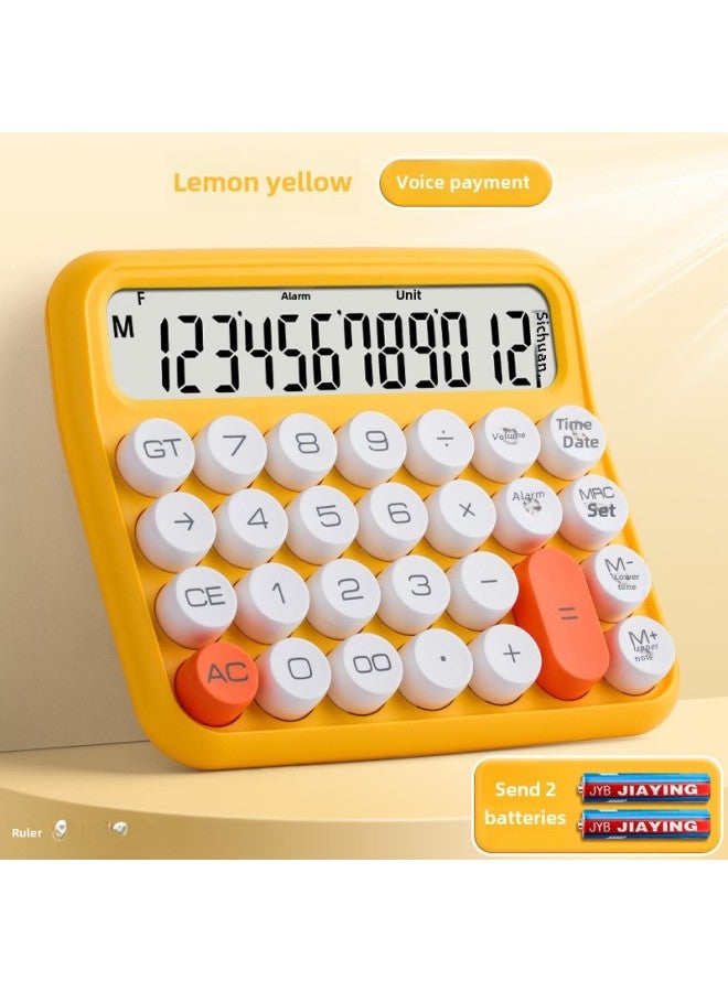 Flexible Keyboard College Student Calculator Office With 12 Mechanical Voice High Color Value Business Use - Image 1