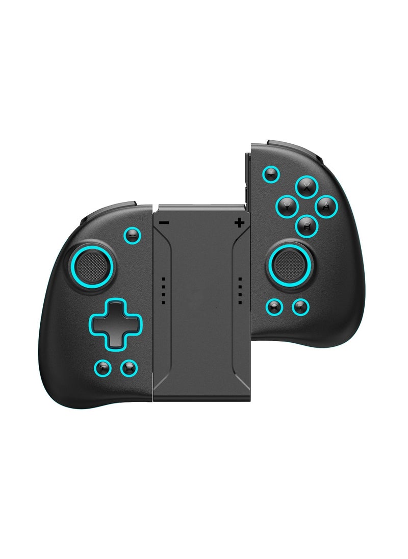 LinYuvo KS47 Wireless Joy Pad Controller for Switch/OLED with 8 Colors Adjustable LED,Hall Effect Joysitck/Back Map on/Turbo(Black)  - Image 2