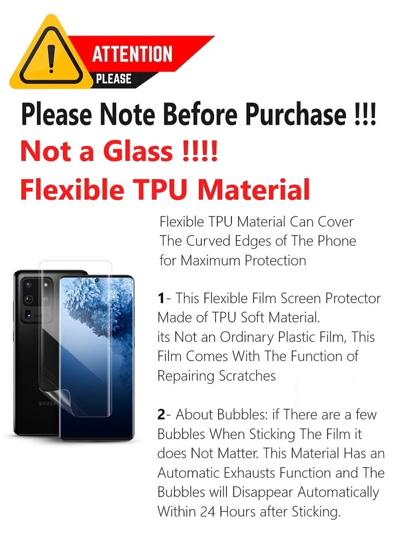 Unipha Flexible TPU Screen Protector Designed For Samsung Galaxy S20 Ultra Clear HD Self Healing Unbreakable Film - Image 2