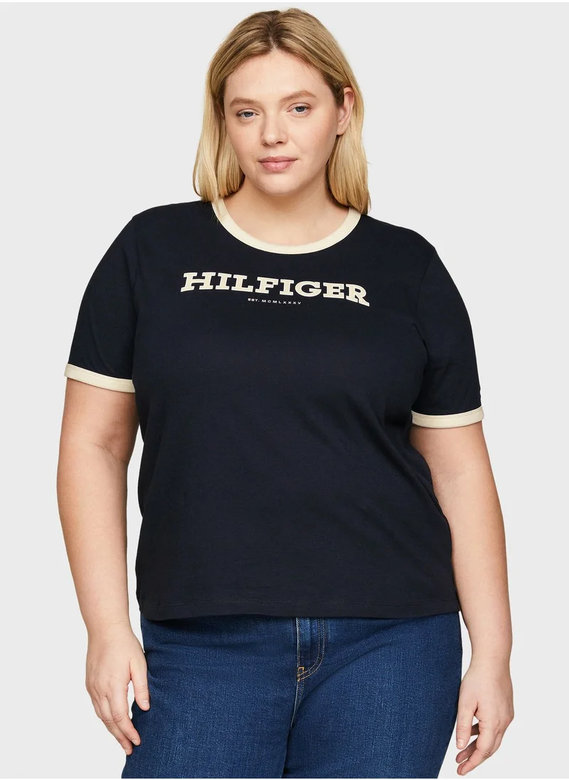 Tommy Hilfiger Plus Crew Neck Graphic T-Shirt