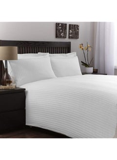 erorex 300Tc Cotton Satin Bed Sheet Set King White  - Image 1