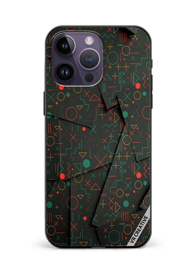 VR CREATIVE Protective Case Cover For Apple iPhone 16 Pro Geometric Circles Design Multicolour - Image 1