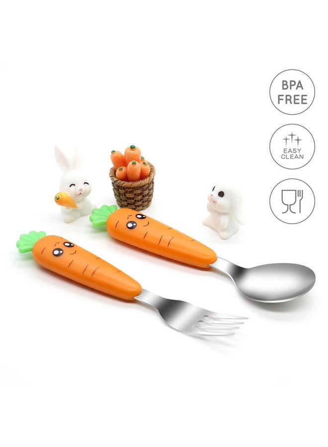 Ginbear Toddler Utensils with Case, Non-toxic Kids Spoons and Forks for Ages 18 Months+, Cute Child Flatware Set - Image 3