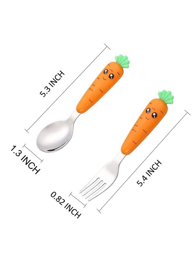 Ginbear Toddler Utensils with Case, Non-toxic Kids Spoons and Forks for Ages 18 Months+, Cute Child Flatware Set - Image 4