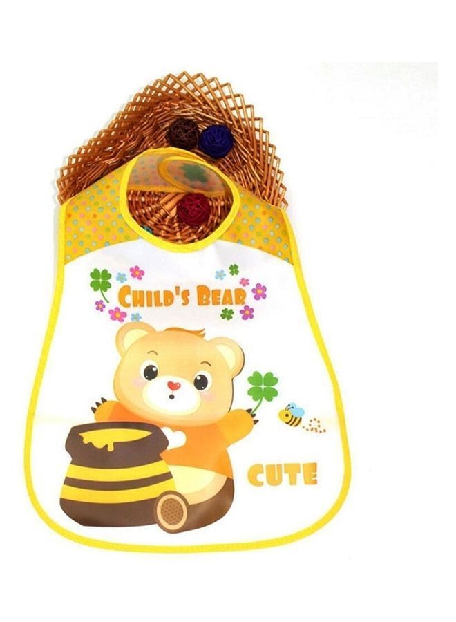 NIBEMINENT 5-Piece Adjustable Plastic Waterproof Cartoon Printed Feeding Baby Bibs - Image 1