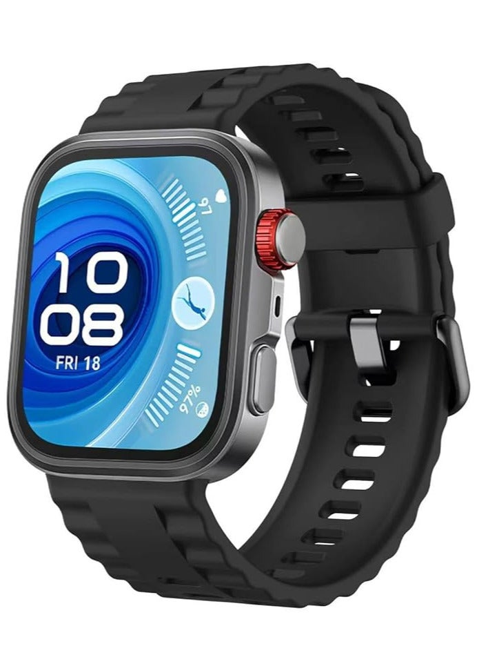 Wave Silicone Bracelet for Watch Fit 3/Watch Fit 4 Pro/Fit 4 Strap, Soft Silicone Sport Replacement Strap for Women/Men, Adjustable Waterproof Sports Band - Image 1
