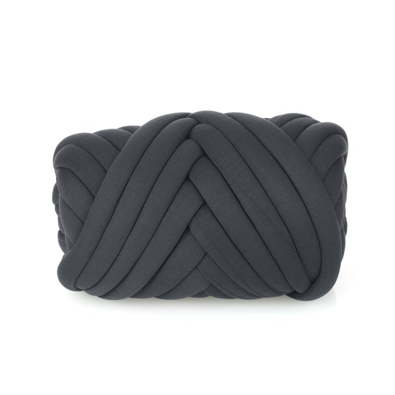 Pet Bed: 50m Dark Grey Chunky Combed Cotton Yarn - Soft Durable 1.8cm Thick Machine Washable Diy Project for Cats Dogs Home Craft - Image 3