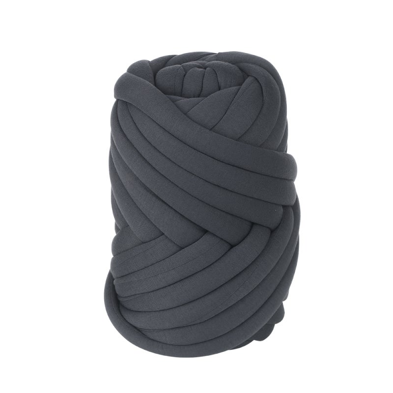 Pet Bed: 50m Dark Grey Chunky Combed Cotton Yarn - Soft Durable 1.8cm Thick Machine Washable Diy Project for Cats Dogs Home Craft - Image 2