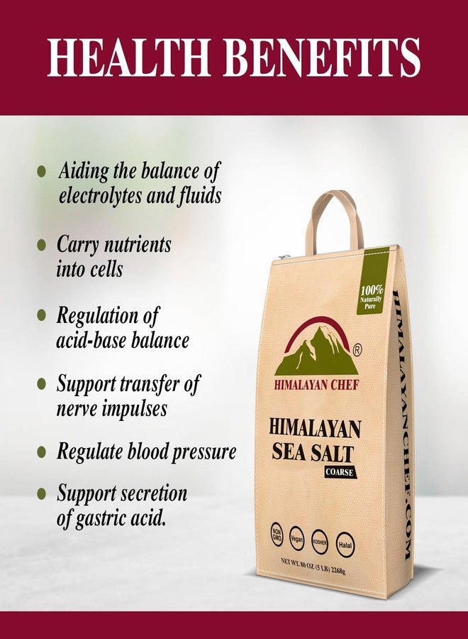 Himalayan Chef Sea Salt, Coarse Grain, 5 Pound Bag - Image 3