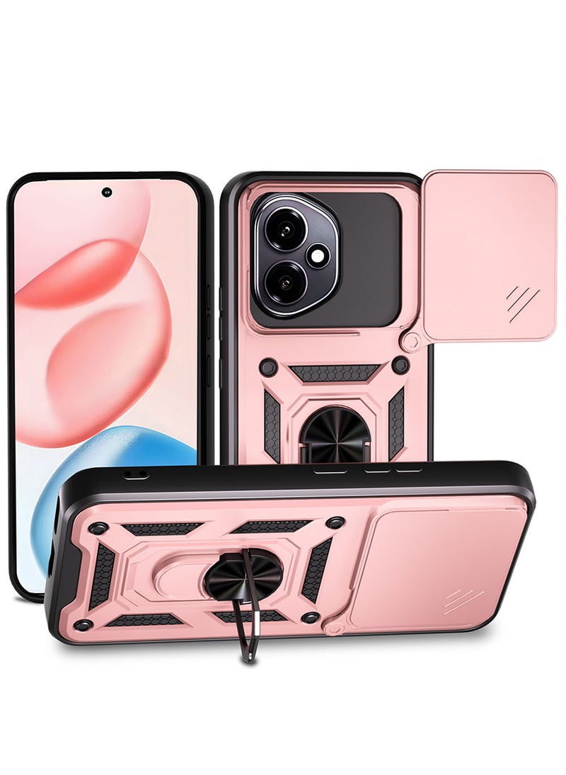 Case for Honor 400 with Sliding Camera Cover, Kickstand, PC+TPU Dual-Layer Back Cover,Rose Gold - Image 1