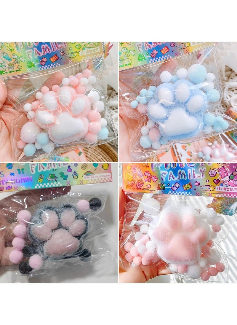 General 4-Pack Taba Squishy Kids Toys, Taba Squishy Cat Paw Squishy Quiet Fidget Toys, Kawaii Stress Relief Squishies PVC Squishy Sensory Toys, Kids Teen Gifts  - Image 1