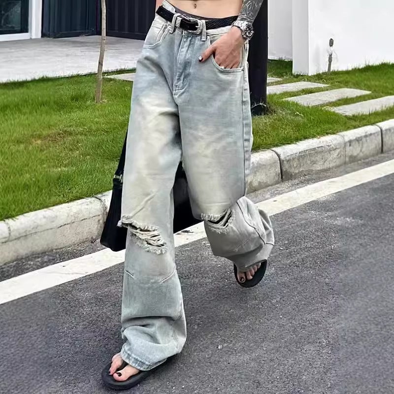 Unisex Casual Daily Denim Jeans - Image 2