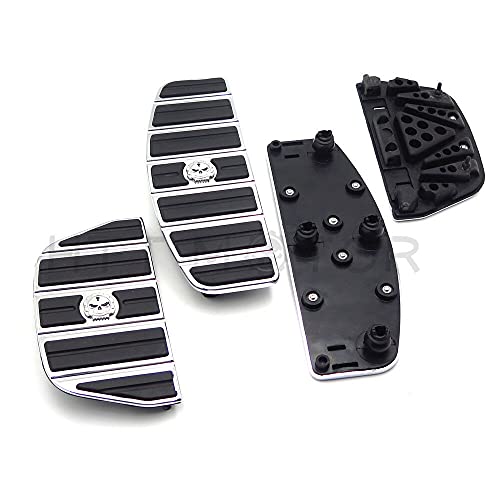 HK MOTO HONGK- Motorcycle Chrome Skull Zombie Rider and Passenger Footboard Kit- Traditional D Shape Compatible with TOURING FLHT FLT FLTR FLHR FLHS SOFTAIL FLSTC FLSTN FLSTF FLSTS [B01ETS4FPE] - Image 5