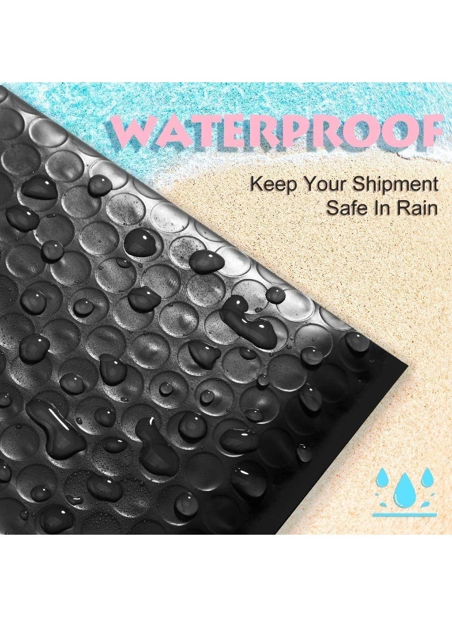 أكياس بريدية فقاعية مقاس 6×8 بوصة، لون أسود، عبوة من 50 ظرفًا مبطنًا بالبولي، طرود بريدية للشركات الصغيرة، أكياس شحن بوتيكية غير شفافة، لاصقة ذاتية الغلق، مقاومة للماء، للمجوهرات، مستلزمات المكياج - Image 4