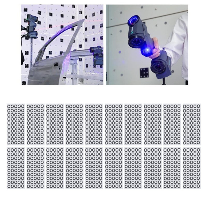 1000 Pcs 3D Scanning Marker ID 6mm OD 10mm High Reflection Strong Adhesion 3D Tracking Dot Reference Point Marker - Image 4