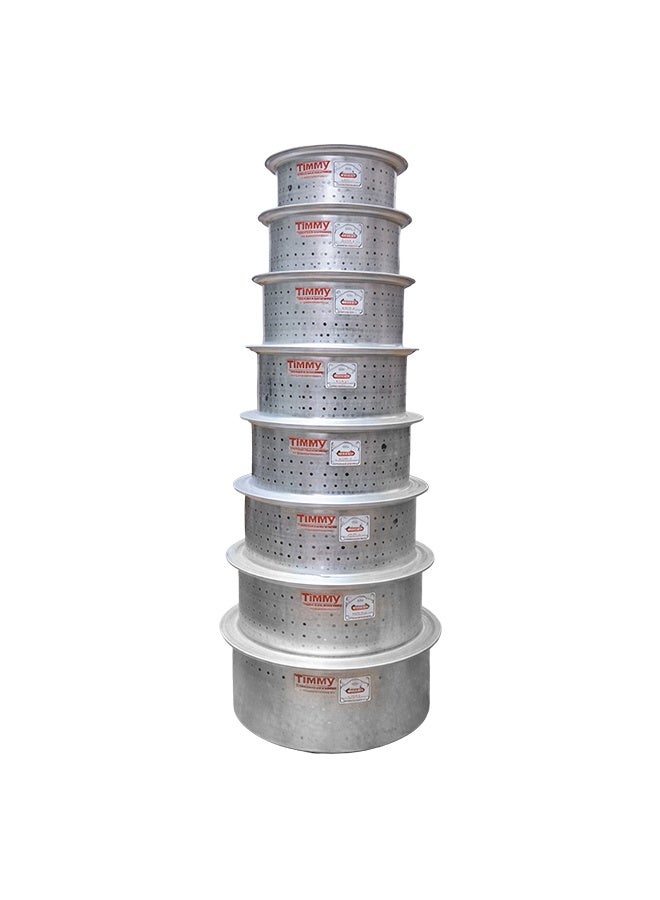 Timmy Mathar Tope with Beaded Cover 7 Piece Set - High-Quality Aluminium Cooking Pots with Lids, Durable Traditional Kitchen Cookware, Even Heat Distribution, Easy to Clean, Ideal for Home Use - Image 1