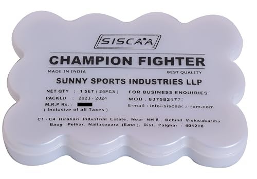 KD Willmax KD SISCAA Tournament-Grade Carrom Coins – Official Size & Weight, Approved by Indian Carrom Federation, High-Precision, Smooth Finish (Champion Fighter) - Image 4
