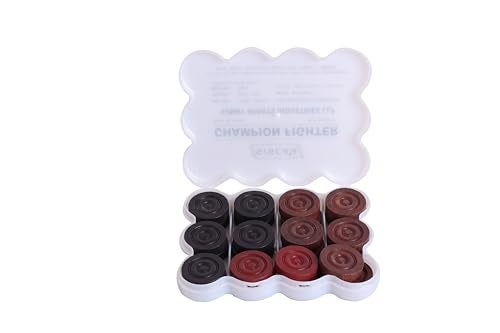 KD Willmax KD SISCAA Tournament-Grade Carrom Coins – Official Size & Weight, Approved by Indian Carrom Federation, High-Precision, Smooth Finish (Champion Fighter) - Image 3