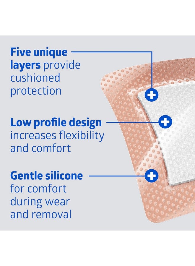 Medline Medline Optifoam Gentle EX Bordered Foam Adhesive Dressing, 9" x 9" Sacral (5 Count) - Image 2