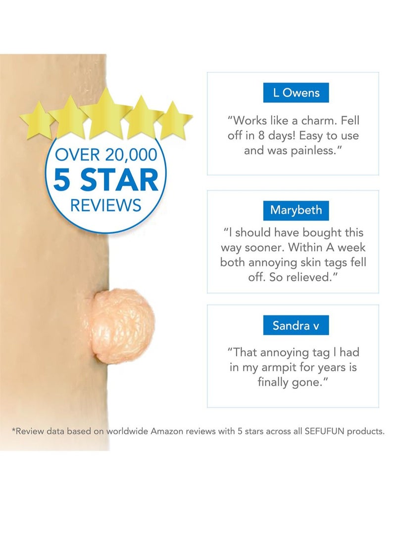 Sefudun أداة إزالة الثآليل 2 في 1 مجموعة إزالة علامات الجلد مزدوجة الرأس جهاز سهل الاستخدام خالي من الألم للعلامات الجلدية الصغيرة إلى الكبيرة على الوجه والرقبة والجسم باللون الأزرق - Image 4