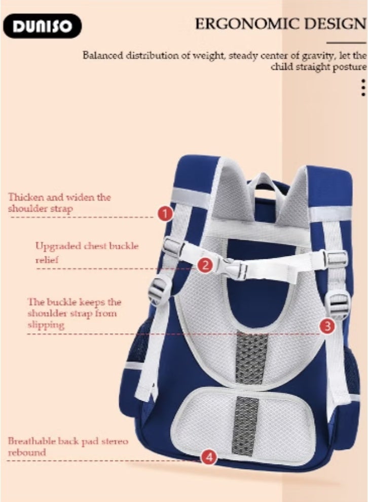 DUNISO New Color - Blocking Student Schoolbag - Image 5