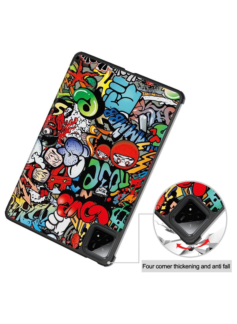 Tablet Case for Xiaomi Pad 7/ Xiaomi Pad 7 Pro 11.2 inch Lightweight Trifold Stand Smart Case with Auto Wake/Sleep Function Shockproof and Drop-proof Cover - Image 3