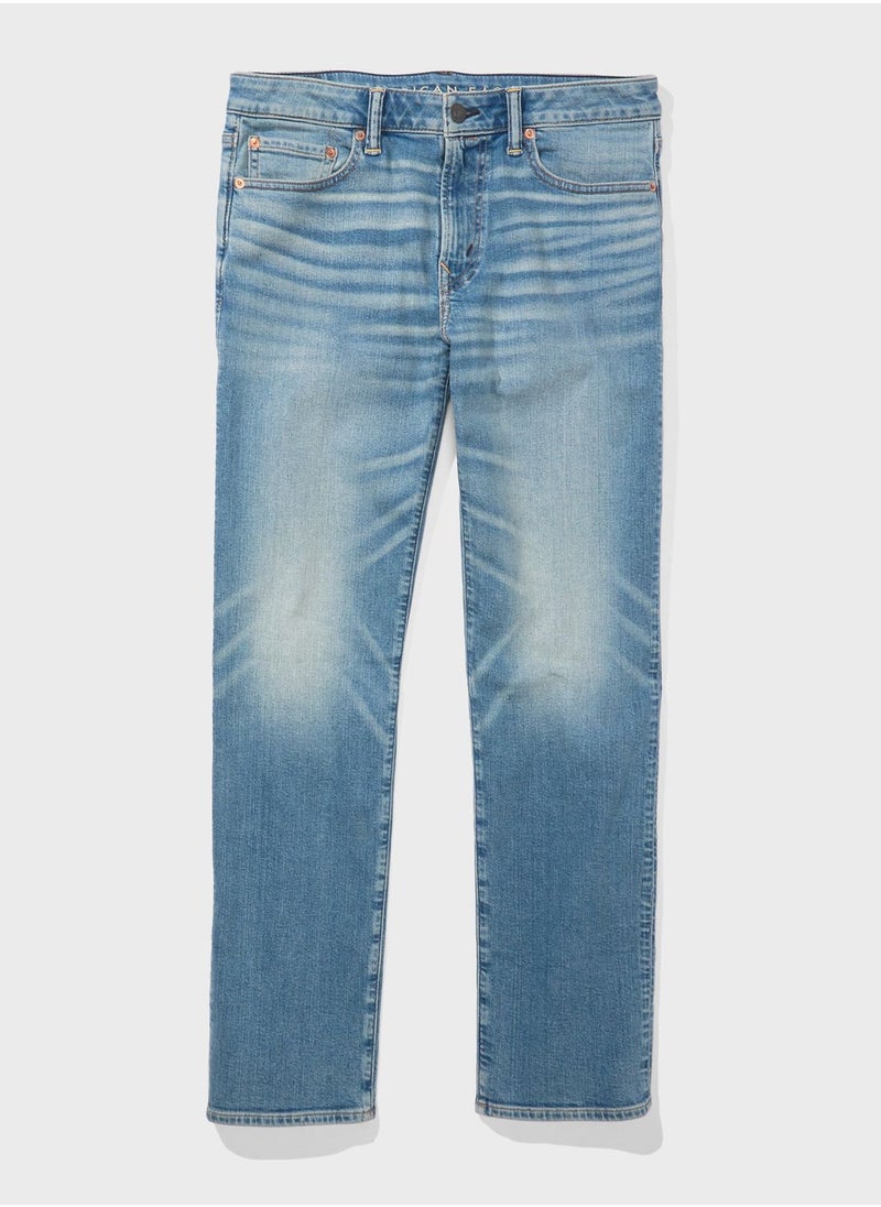 American Eagle - Light Wash Straight Fit Jeans - Image 1