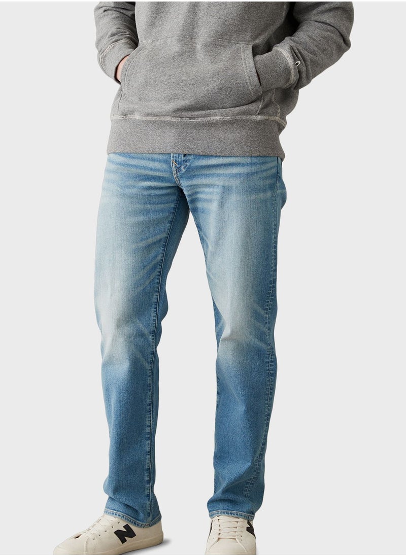 American Eagle - Light Wash Straight Fit Jeans - Image 1