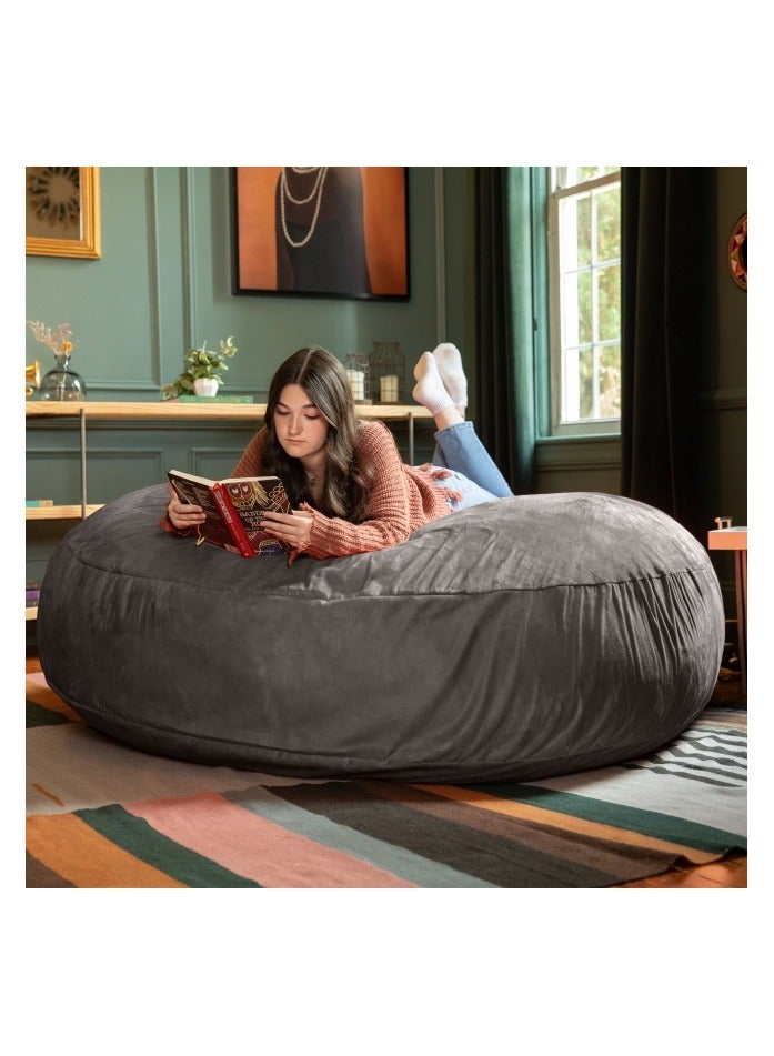 Comfy Comfy Oversized XXL Suede Cocoon Sack Family Bean Bag Grey  - Image 3