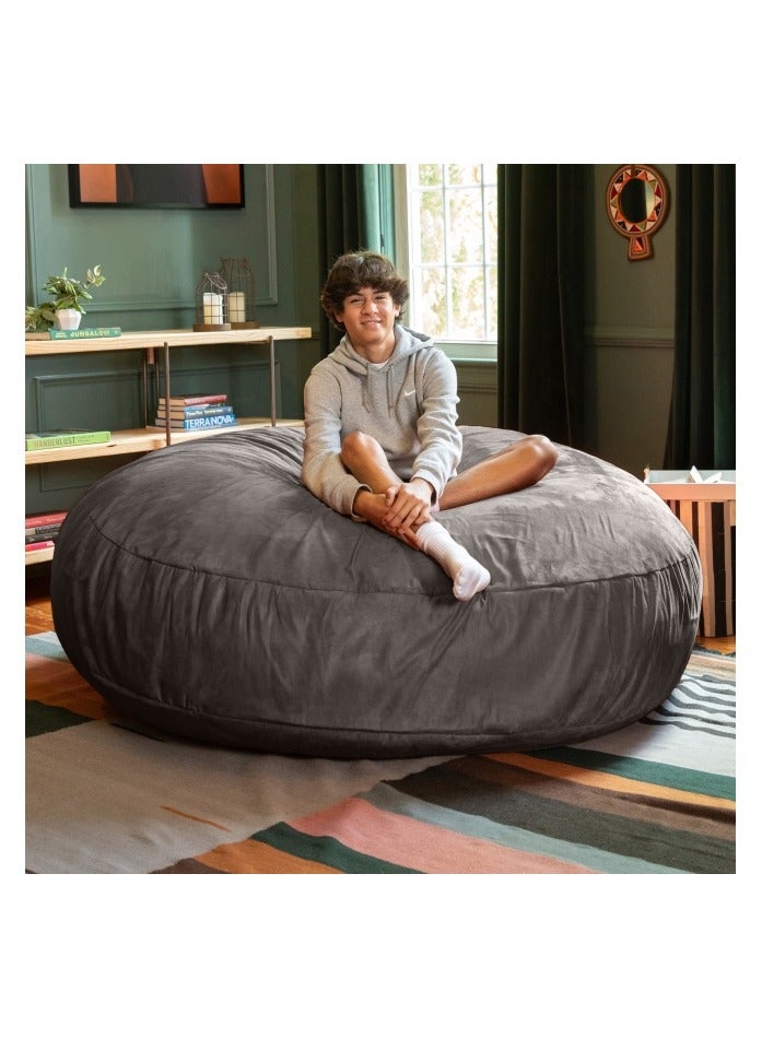 Comfy Comfy Oversized XXL Suede Cocoon Sack Family Bean Bag Grey  - Image 4