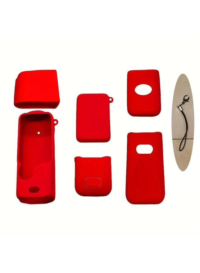 Red Silicone Case For DJI Osmo Pocket 3 Camera Lens Protector Compact Travel Cover - Image 1