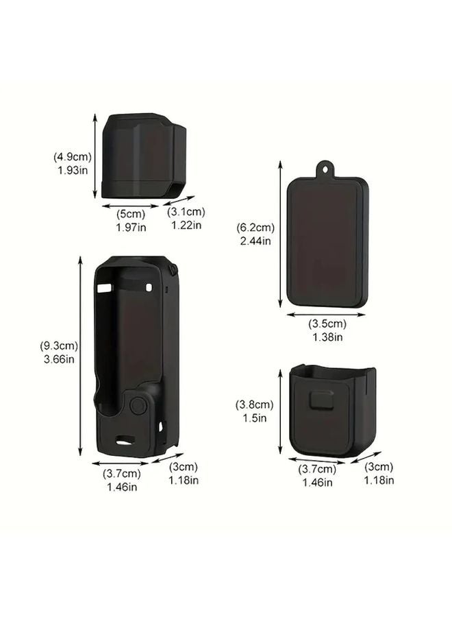 Red Silicone Case For DJI Osmo Pocket 3 Camera Lens Protector Compact Travel Cover - Image 3