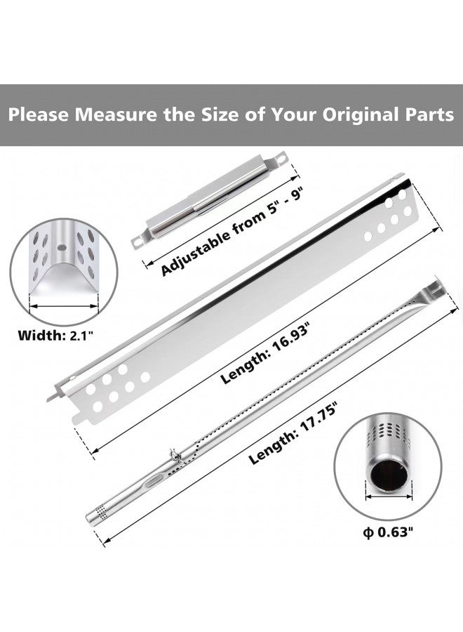 Barbqtime Grill Replacement Parts for Charbroil Performance 4 Burner Grill 463347418 463377319 463342119 463347017 463335517, 17.75" G470-5200-W1 Burner Replacement Parts for Char-broil Gas Grill - Image 2